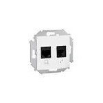 Gniazdo komp. RJ45 + Gniazdo tel. Rj12 Simon 15