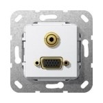 VGA i bagnet mini 3,5mm Gira System 55