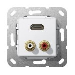Cinch HDMI High Speed z Ethernet Gira System 55