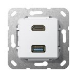 HDMI i USB 3.0 typ A Gira System 55