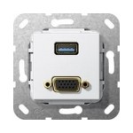 VGA i USB 3.0 typ A Gira System 55