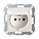 Gniazdo z/u z klapką Gira System 55