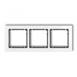 Karlik DECO Ramka uniwersalna potrójna - efekt szkła ramka biała spód grafitowy biały PODTYNKOWY  IP 20 0-11-DRS-3