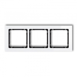 Karlik DECO Ramka uniwersalna potrójna - efekt szkła ramka biała spód czarny biały PODTYNKOWY  IP 20 0-12-DRS-3