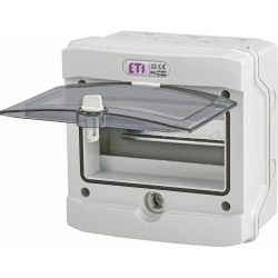 ETI-POLAM Rozdzielnica modułowa PV 1x8 natynkowa /transparentna/ UV 1500V DC IP65 ECH-8G DIDO 001101061