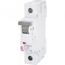 ETI-POLAM Wyłącznik nadprądowy 1P C 16A 6kA AC ETIMAT 6 002141516