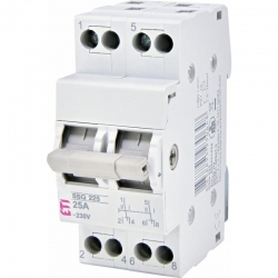 ETI-POLAM Przełącznik I-0-II modułowy sieć-agregat 25 A 2-biegunowy SSQ 225 002421424