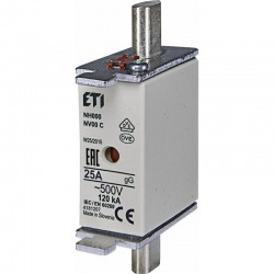 ETI-POLAM Wkładka bezpiecznikowa KOMBI NH00C 25A gG/gL 500V WT-00C 004181207