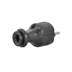 ELGOTECH Wtyczka prosta z/u 16A 250V UNISCHUKO czarna WT-30-2