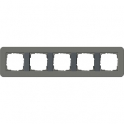 Gira E3 Ramka pięciokrotna ciemnoszary - antracyt Soft Touch 0215423