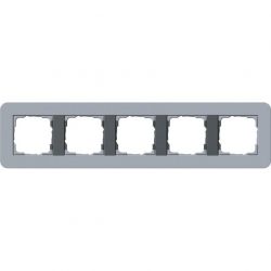 Gira E3 Ramka 5-krotna szaroniebieski - antracyt Soft Touch 0215424