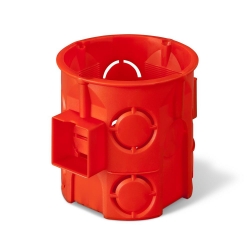 ELEKTRO-PLAST NASIELSK Puszka 0285-00 łączeniowa podtynkowa 60mm głęboka czerwona PK-60F do ścian murowanych