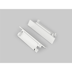 Zaślepka do profil Flat8 biała / white 1szt with hole / z otworem
