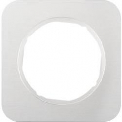 HAGER POLO Berker R.1 Ramka pojedyncza aluminium biała 10112174