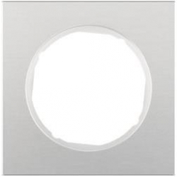 HAGER POLO Berker R.3 Ramka pojedyncza aluminiowa biała 10112274