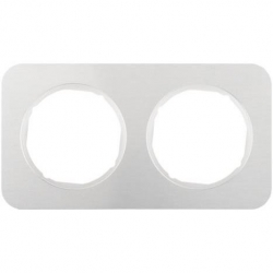 HAGER POLO Berker R.1 Ramka 2-krotna aluminium biała 10122174