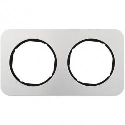 HAGER POLO Berker R.1 Ramka 2-krotna aluminium czarna 10122184