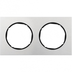 HAGER POLO Berker R.3 Ramka podwójna aluminiowa czarna 10122284
