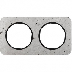 HAGER POLO Berker R.1 Ramka 2-krotna beton/czarny 10122374