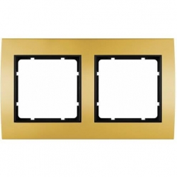 HAGER POLO Berker B.3 Ramka podwójna aluminium złoty/antracyt 10123016