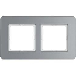 HAGER POLO Berker Q.7 Ramka podwójna aluminium 10126074