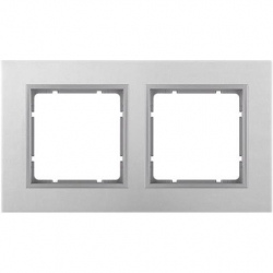 HAGER POLO Berker B.7 Ramka podwójna uniwersalna aluminium mat