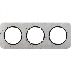 HAGER POLO Berker R.1 Ramka 3-krotna beton/czarny 10132374