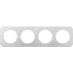 HAGER POLO Berker R.1 Ramka 4-krotna aluminium biała 10142174
