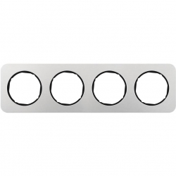 HAGER POLO Berker R.1 Ramka 4-krotna aluminium czarna 10142184