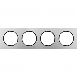 HAGER POLO Berker R.3 Ramka 4-krotna stal szlachetna / czarny 10142204