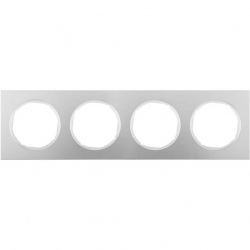 HAGER POLO Berker R.3 Ramka 4-krotna stal szlachetna / biały 10142214