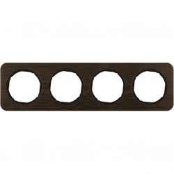 HAGER POLO Berker R.1 Ramka 4-krotna dąb/czarny 10142354