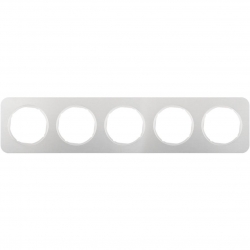 HAGER POLO Berker R.1 Ramka 5-krotna aluminium biała 10152174