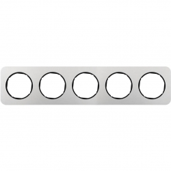 HAGER POLO Berker R.1 Ramka 5-krotna aluminium czarna 10152184