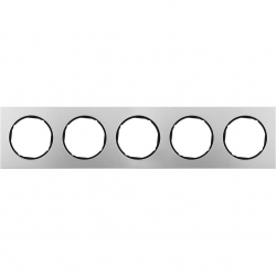 HAGER POLO Berker R.3 Ramka 5-krotna stal szlachetna / czarny 10152204