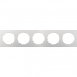 HAGER POLO Berker R.3 Ramka pięciokrotna aluminiowa biała 10152274