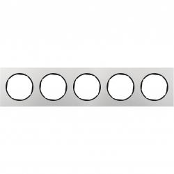 HAGER POLO Berker R.3 Ramka pięciokrotna aluminiowa czarna 10152284