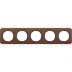 HAGER POLO Berker R.1 Ramka 5-krotna skóra/czarny 10152364
