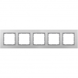 HAGER POLO Berker B.7 Ramka pięciokrotna uniwersalna aluminium mat