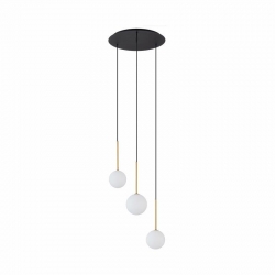 Nowodvorski lampa wisząca KARO G9 x 3 Stal lakierowana Szkło Czarny ~220-230V V MAX: 12W