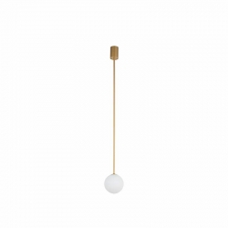 Nowodvorski lampa wisząca KIER M G9 x 1 Stal lakierowana Szkło Satynowy złoty ~220-230V V MAX: 12W