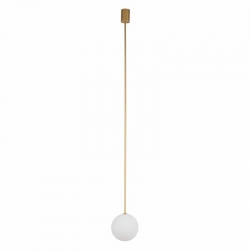 Nowodvorski lampa wisząca KIER L G9 x 1 Stal lakierowana Szkło Satynowy złoty ~220-230V V MAX: 12W