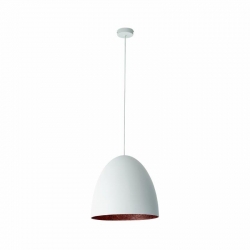 Nowodvorski lampa wisząca EGG M E27 x 1 Kompozyt Stal Biały ~220-230 V MAX: 40W