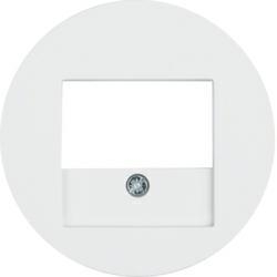HAGER POLO Berker R.1 R.3 płytka czołowa do gniazda głośnikowego i gniazda ładowania USB  biały połysk 10382089