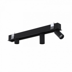 Nowodvorski oprawa wpuszczana MONO DEEP GU10 x 3 Stal lakierowana Tworzywo sztuczne PC Czarny 220-230 V MAX: 10W only LED