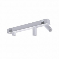 Nowodvorski oprawa wpuszczana MONO DEEP GU10 x 3 Stal lakierowana Tworzywo sztuczne PC Biały 220-230 V MAX: 10W only LED