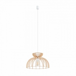 Nowodvorski lampa wisząca KYMI C E27 x 1 Sklejka Stal lakierowana Naturalne drewno ~220-230 V MAX: 60W