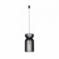Nowodvorski lampa wisząca KYMI A E27 x 1 Sklejka Stal lakierowana Czarny ~220-230 V MAX: 60W