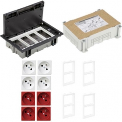 KONTAKT SIMON FLOOR BOX puszka podłogowa 4x gniazdo pojedyncze z/u + 4x gniazdo DATA + kaseta do wylewki