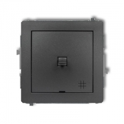 Karlik DECO łącznik krzyżowy w stylu amerykańskim grafitowy PODTYNKOWY bez ramki IP 20 10AX 250V 11DWPUS-6